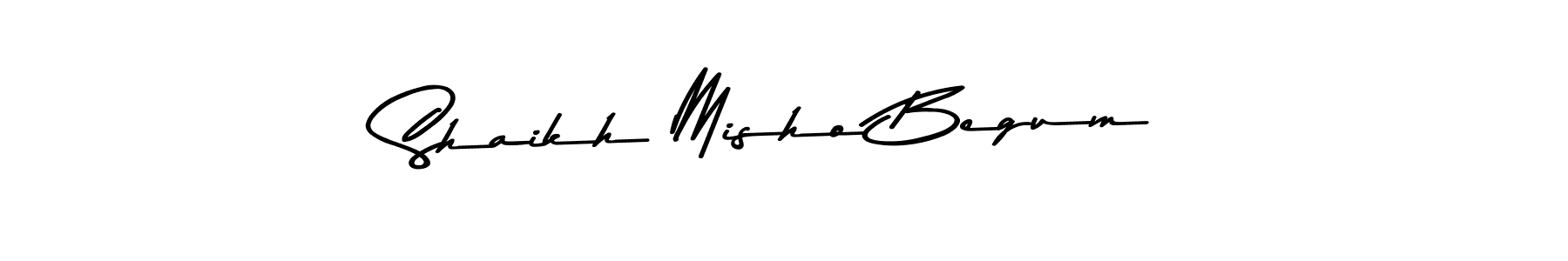 You should practise on your own different ways (Asem Kandis PERSONAL USE) to write your name (Shaikh Misho Begum) in signature. don't let someone else do it for you. Shaikh Misho Begum signature style 9 images and pictures png