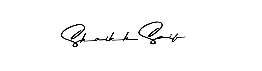 Design your own signature with our free online signature maker. With this signature software, you can create a handwritten (Asem Kandis PERSONAL USE) signature for name Shaikh Saif. Shaikh Saif signature style 9 images and pictures png