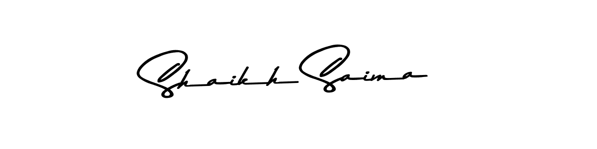 Also You can easily find your signature by using the search form. We will create Shaikh Saima name handwritten signature images for you free of cost using Asem Kandis PERSONAL USE sign style. Shaikh Saima signature style 9 images and pictures png