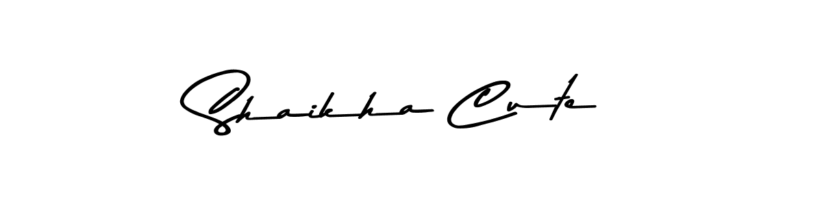 How to make Shaikha Cute name signature. Use Asem Kandis PERSONAL USE style for creating short signs online. This is the latest handwritten sign. Shaikha Cute signature style 9 images and pictures png