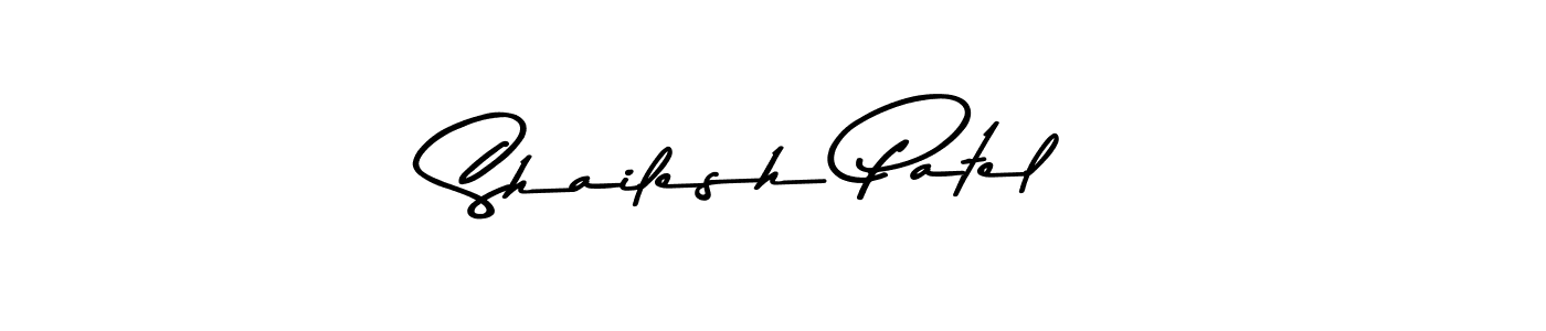 Make a beautiful signature design for name Shailesh Patel. With this signature (Asem Kandis PERSONAL USE) style, you can create a handwritten signature for free. Shailesh Patel signature style 9 images and pictures png