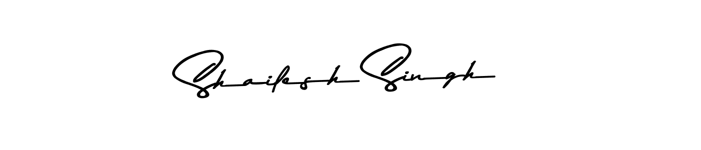 How to make Shailesh Singh name signature. Use Asem Kandis PERSONAL USE style for creating short signs online. This is the latest handwritten sign. Shailesh Singh signature style 9 images and pictures png