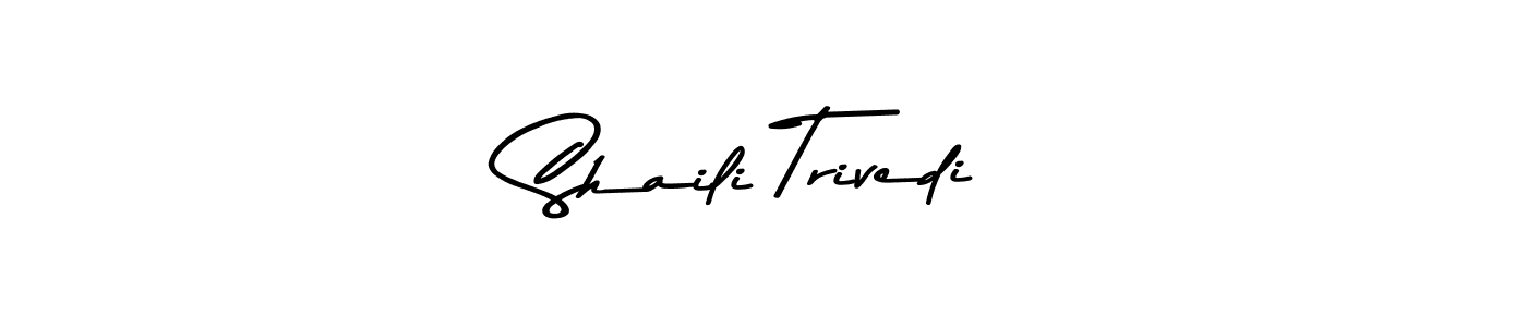 Also You can easily find your signature by using the search form. We will create Shaili Trivedi name handwritten signature images for you free of cost using Asem Kandis PERSONAL USE sign style. Shaili Trivedi signature style 9 images and pictures png