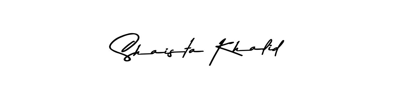 Use a signature maker to create a handwritten signature online. With this signature software, you can design (Asem Kandis PERSONAL USE) your own signature for name Shaista Khalid. Shaista Khalid signature style 9 images and pictures png