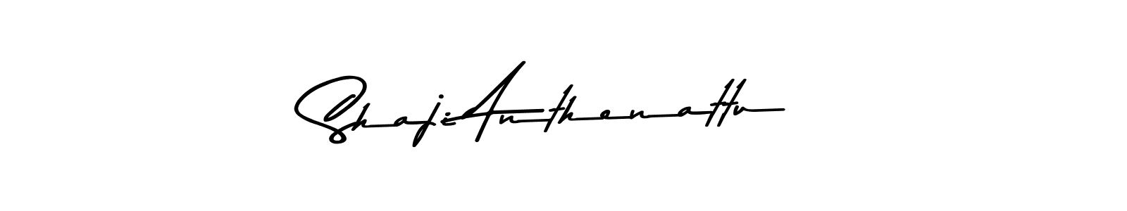 How to make Shaji Anthenattu name signature. Use Asem Kandis PERSONAL USE style for creating short signs online. This is the latest handwritten sign. Shaji Anthenattu signature style 9 images and pictures png