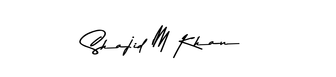 This is the best signature style for the Shajid M Khan name. Also you like these signature font (Asem Kandis PERSONAL USE). Mix name signature. Shajid M Khan signature style 9 images and pictures png