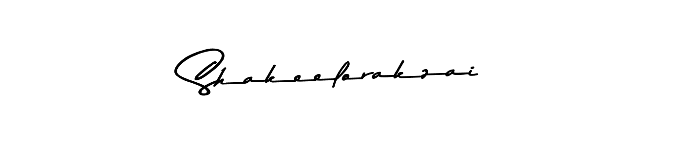 Make a beautiful signature design for name Shakeelorakzai. With this signature (Asem Kandis PERSONAL USE) style, you can create a handwritten signature for free. Shakeelorakzai signature style 9 images and pictures png