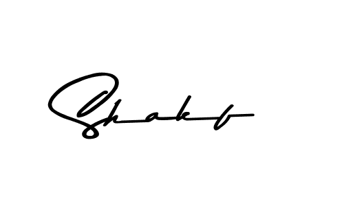 Create a beautiful signature design for name Shakf. With this signature (Asem Kandis PERSONAL USE) fonts, you can make a handwritten signature for free. Shakf signature style 9 images and pictures png