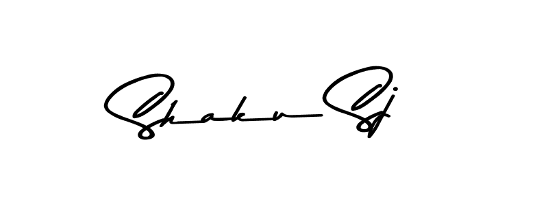 How to make Shaku Sj name signature. Use Asem Kandis PERSONAL USE style for creating short signs online. This is the latest handwritten sign. Shaku Sj signature style 9 images and pictures png