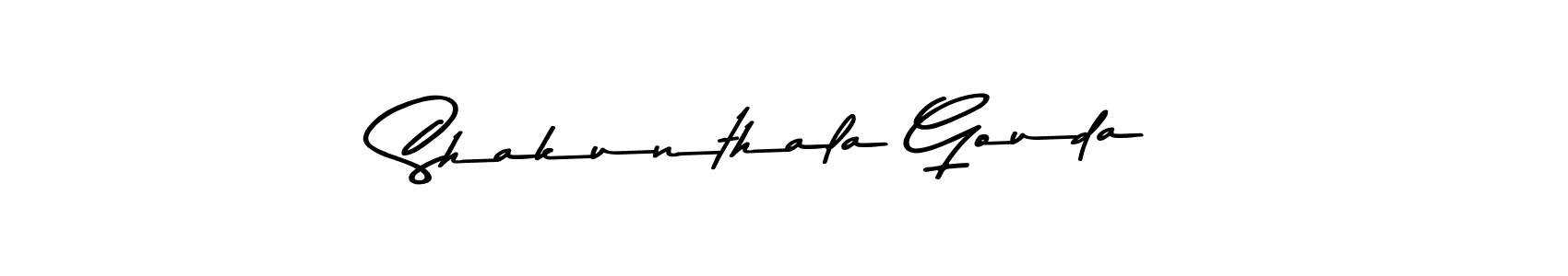 Make a beautiful signature design for name Shakunthala Gouda. With this signature (Asem Kandis PERSONAL USE) style, you can create a handwritten signature for free. Shakunthala Gouda signature style 9 images and pictures png