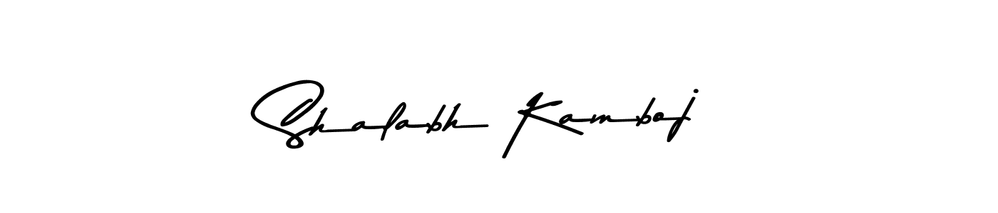 Create a beautiful signature design for name Shalabh Kamboj. With this signature (Asem Kandis PERSONAL USE) fonts, you can make a handwritten signature for free. Shalabh Kamboj signature style 9 images and pictures png