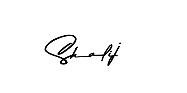 How to make Shalij name signature. Use Asem Kandis PERSONAL USE style for creating short signs online. This is the latest handwritten sign. Shalij signature style 9 images and pictures png