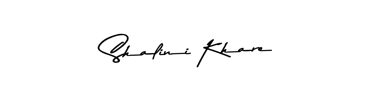 Create a beautiful signature design for name Shalini Khare. With this signature (Asem Kandis PERSONAL USE) fonts, you can make a handwritten signature for free. Shalini Khare signature style 9 images and pictures png