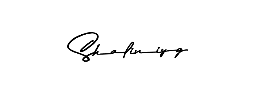 Make a beautiful signature design for name Shaliniyg. With this signature (Asem Kandis PERSONAL USE) style, you can create a handwritten signature for free. Shaliniyg signature style 9 images and pictures png