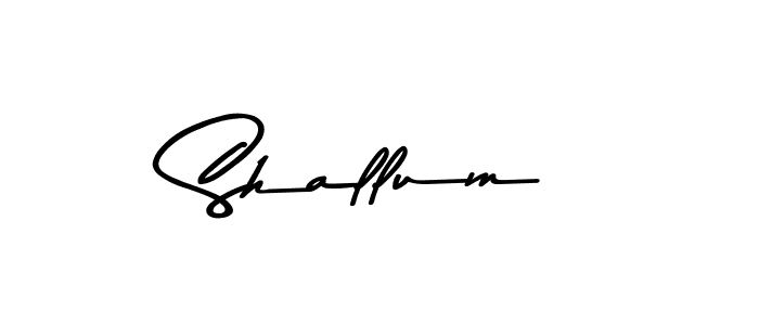 Create a beautiful signature design for name Shallum. With this signature (Asem Kandis PERSONAL USE) fonts, you can make a handwritten signature for free. Shallum signature style 9 images and pictures png