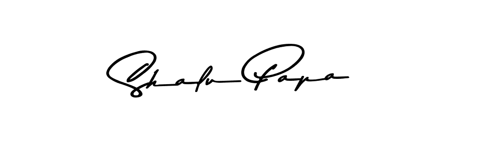Make a beautiful signature design for name Shalu Papa. With this signature (Asem Kandis PERSONAL USE) style, you can create a handwritten signature for free. Shalu Papa signature style 9 images and pictures png