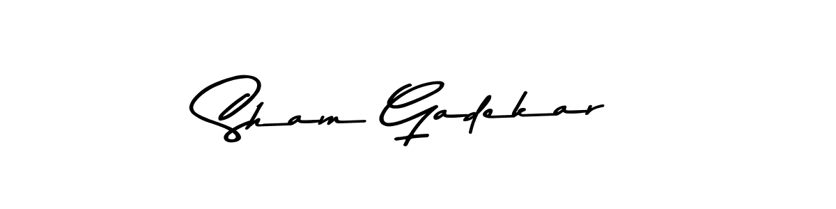 How to make Sham Gadekar signature? Asem Kandis PERSONAL USE is a professional autograph style. Create handwritten signature for Sham Gadekar name. Sham Gadekar signature style 9 images and pictures png