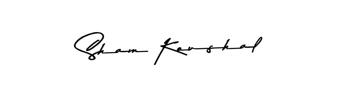 Design your own signature with our free online signature maker. With this signature software, you can create a handwritten (Asem Kandis PERSONAL USE) signature for name Sham Koushal. Sham Koushal signature style 9 images and pictures png