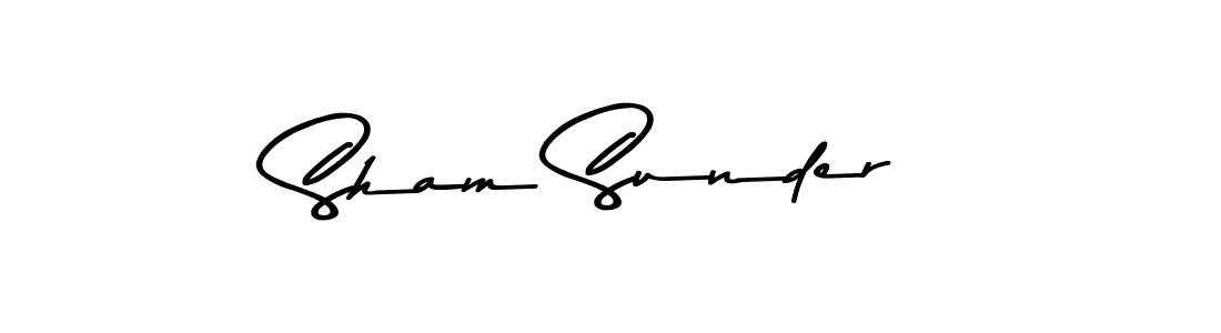 Use a signature maker to create a handwritten signature online. With this signature software, you can design (Asem Kandis PERSONAL USE) your own signature for name Sham Sunder. Sham Sunder signature style 9 images and pictures png
