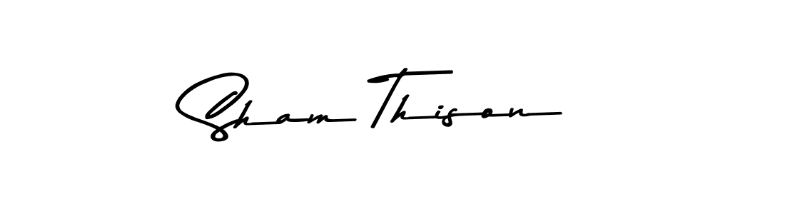 Make a beautiful signature design for name Sham Thison. Use this online signature maker to create a handwritten signature for free. Sham Thison signature style 9 images and pictures png