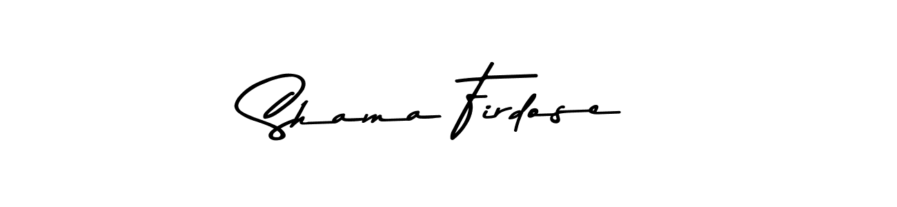 The best way (Asem Kandis PERSONAL USE) to make a short signature is to pick only two or three words in your name. The name Shama Firdose include a total of six letters. For converting this name. Shama Firdose signature style 9 images and pictures png