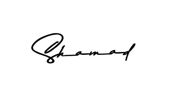 Make a beautiful signature design for name Shamad. With this signature (Asem Kandis PERSONAL USE) style, you can create a handwritten signature for free. Shamad signature style 9 images and pictures png