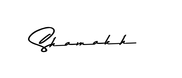 How to make Shamakh name signature. Use Asem Kandis PERSONAL USE style for creating short signs online. This is the latest handwritten sign. Shamakh signature style 9 images and pictures png