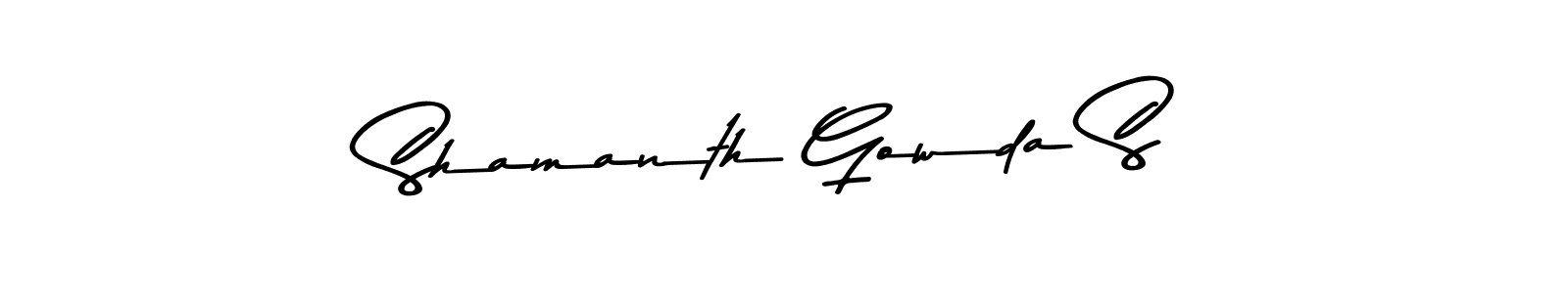 Also You can easily find your signature by using the search form. We will create Shamanth Gowda S name handwritten signature images for you free of cost using Asem Kandis PERSONAL USE sign style. Shamanth Gowda S signature style 9 images and pictures png
