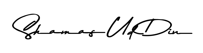 A modern signature idea for name Shamas Ud Din using Asem Kandis PERSONAL USE font. Clean strokes and elegant curves make it stand out instantly. Shamas Ud Din signature style 9 images and pictures png