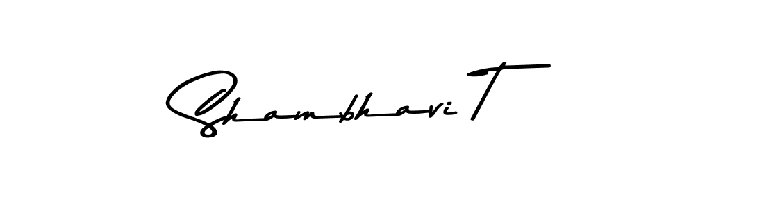 How to make Shambhavi T signature? Asem Kandis PERSONAL USE is a professional autograph style. Create handwritten signature for Shambhavi T name. Shambhavi T signature style 9 images and pictures png