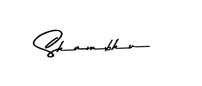 Create a beautiful signature design for name Shambhu. With this signature (Asem Kandis PERSONAL USE) fonts, you can make a handwritten signature for free. Shambhu signature style 9 images and pictures png