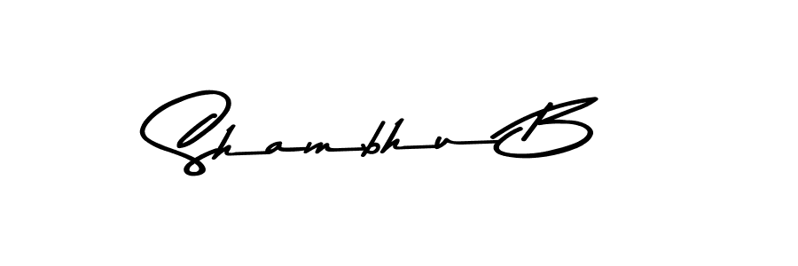 Also You can easily find your signature by using the search form. We will create Shambhu B name handwritten signature images for you free of cost using Asem Kandis PERSONAL USE sign style. Shambhu B signature style 9 images and pictures png