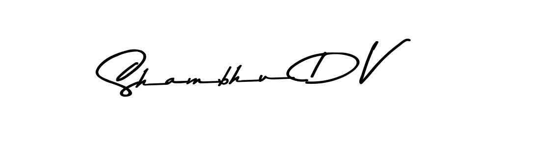 You should practise on your own different ways (Asem Kandis PERSONAL USE) to write your name (Shambhu D V) in signature. don't let someone else do it for you. Shambhu D V signature style 9 images and pictures png
