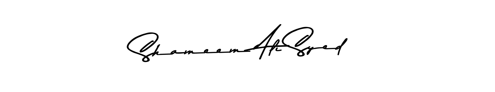 Make a beautiful signature design for name Shameem Ali Syed. With this signature (Asem Kandis PERSONAL USE) style, you can create a handwritten signature for free. Shameem Ali Syed signature style 9 images and pictures png