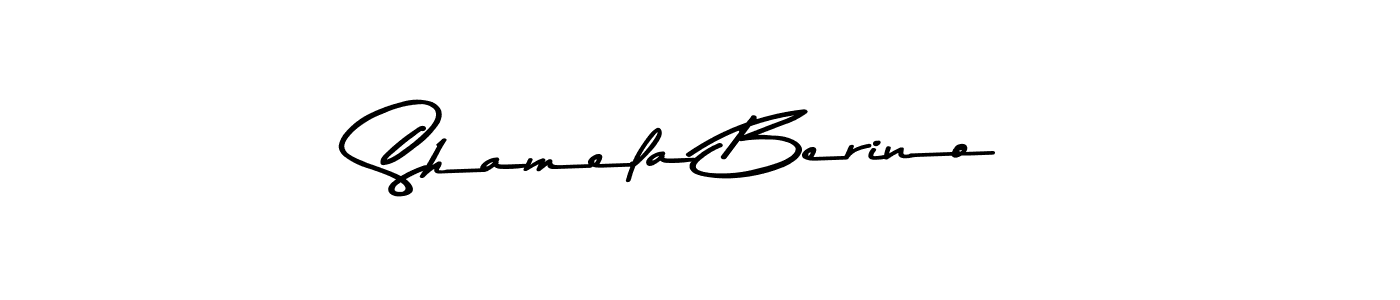 Check out images of Autograph of Shamela Berino name. Actor Shamela Berino Signature Style. Asem Kandis PERSONAL USE is a professional sign style online. Shamela Berino signature style 9 images and pictures png