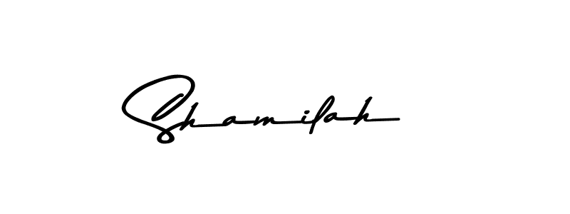 Shamilah stylish signature style. Best Handwritten Sign (Asem Kandis PERSONAL USE) for my name. Handwritten Signature Collection Ideas for my name Shamilah. Shamilah signature style 9 images and pictures png