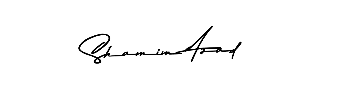 How to make Shamim Azad name signature. Use Asem Kandis PERSONAL USE style for creating short signs online. This is the latest handwritten sign. Shamim Azad signature style 9 images and pictures png