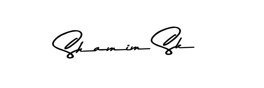 How to make Shamim Sk name signature. Use Asem Kandis PERSONAL USE style for creating short signs online. This is the latest handwritten sign. Shamim Sk signature style 9 images and pictures png