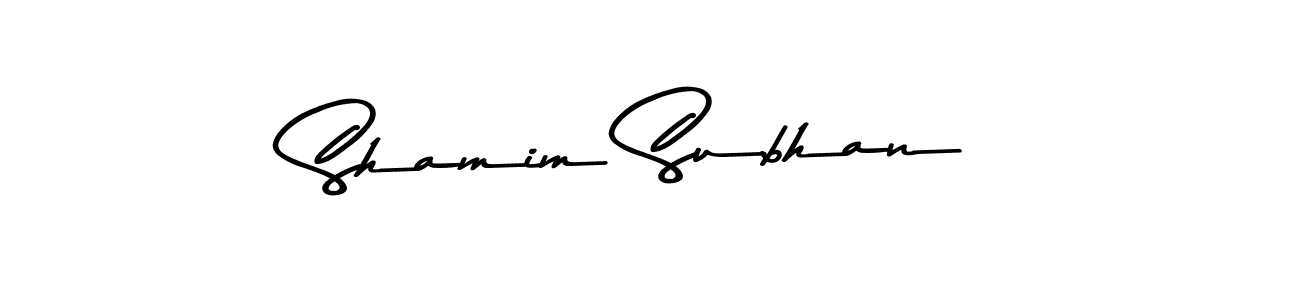 How to make Shamim Subhan signature? Asem Kandis PERSONAL USE is a professional autograph style. Create handwritten signature for Shamim Subhan name. Shamim Subhan signature style 9 images and pictures png