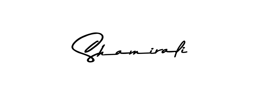 You can use this online signature creator to create a handwritten signature for the name Shamirali. This is the best online autograph maker. Shamirali signature style 9 images and pictures png