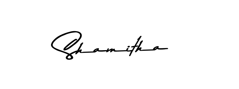 Use a signature maker to create a handwritten signature online. With this signature software, you can design (Asem Kandis PERSONAL USE) your own signature for name Shamitha. Shamitha signature style 9 images and pictures png