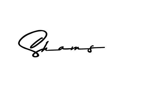 Design your own signature with our free online signature maker. With this signature software, you can create a handwritten (Asem Kandis PERSONAL USE) signature for name Shams. Shams signature style 9 images and pictures png