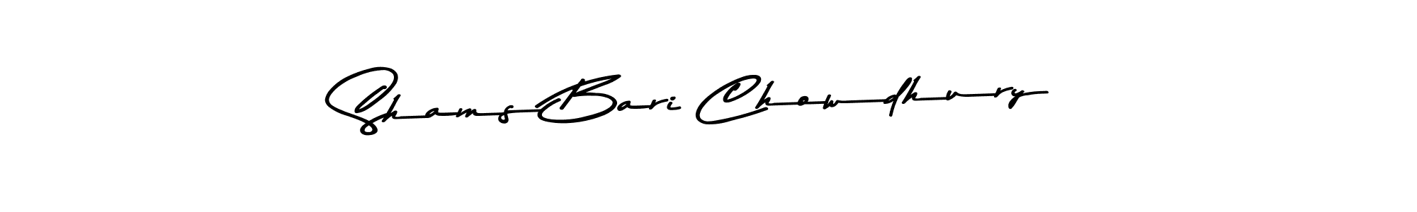 Make a beautiful signature design for name Shams Bari Chowdhury. With this signature (Asem Kandis PERSONAL USE) style, you can create a handwritten signature for free. Shams Bari Chowdhury signature style 9 images and pictures png