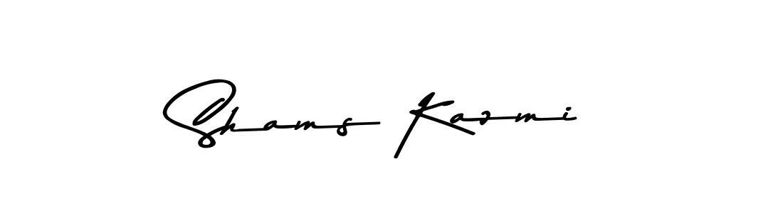 Asem Kandis PERSONAL USE is a professional signature style that is perfect for those who want to add a touch of class to their signature. It is also a great choice for those who want to make their signature more unique. Get Shams Kazmi name to fancy signature for free. Shams Kazmi signature style 9 images and pictures png