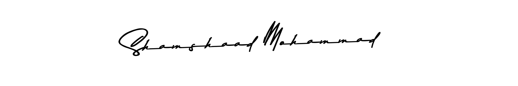 Make a beautiful signature design for name Shamshaad Mohammad. With this signature (Asem Kandis PERSONAL USE) style, you can create a handwritten signature for free. Shamshaad Mohammad signature style 9 images and pictures png