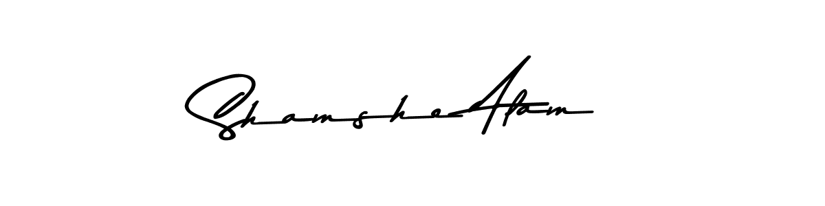 Create a beautiful signature design for name Shamshe Alam. With this signature (Asem Kandis PERSONAL USE) fonts, you can make a handwritten signature for free. Shamshe Alam signature style 9 images and pictures png