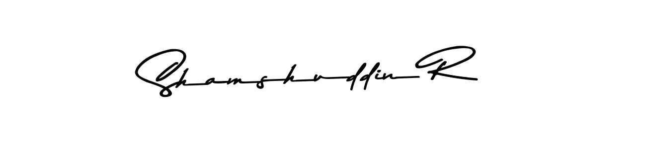 Asem Kandis PERSONAL USE is a professional signature style that is perfect for those who want to add a touch of class to their signature. It is also a great choice for those who want to make their signature more unique. Get Shamshuddin R name to fancy signature for free. Shamshuddin R signature style 9 images and pictures png