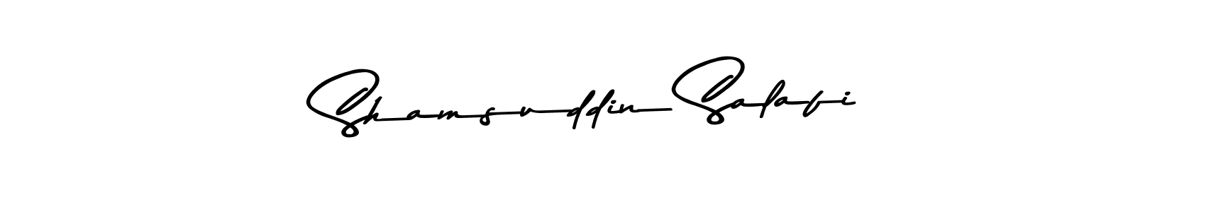 Create a beautiful signature design for name Shamsuddin Salafi. With this signature (Asem Kandis PERSONAL USE) fonts, you can make a handwritten signature for free. Shamsuddin Salafi signature style 9 images and pictures png
