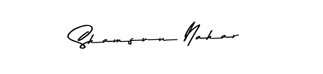 Shamsun Nahar stylish signature style. Best Handwritten Sign (Asem Kandis PERSONAL USE) for my name. Handwritten Signature Collection Ideas for my name Shamsun Nahar. Shamsun Nahar signature style 9 images and pictures png