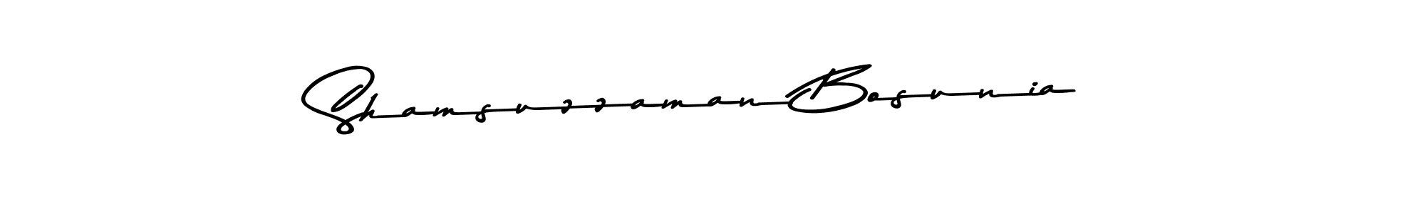 How to make Shamsuzzaman Bosunia name signature. Use Asem Kandis PERSONAL USE style for creating short signs online. This is the latest handwritten sign. Shamsuzzaman Bosunia signature style 9 images and pictures png